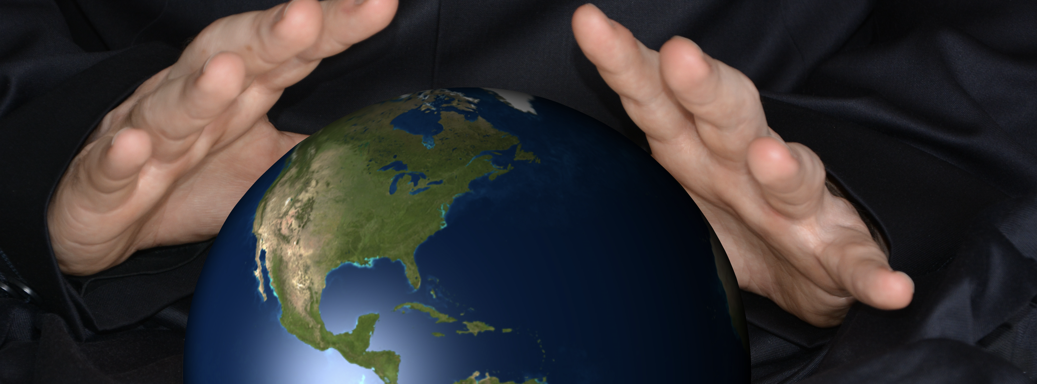 Image - Global map on crystal ball