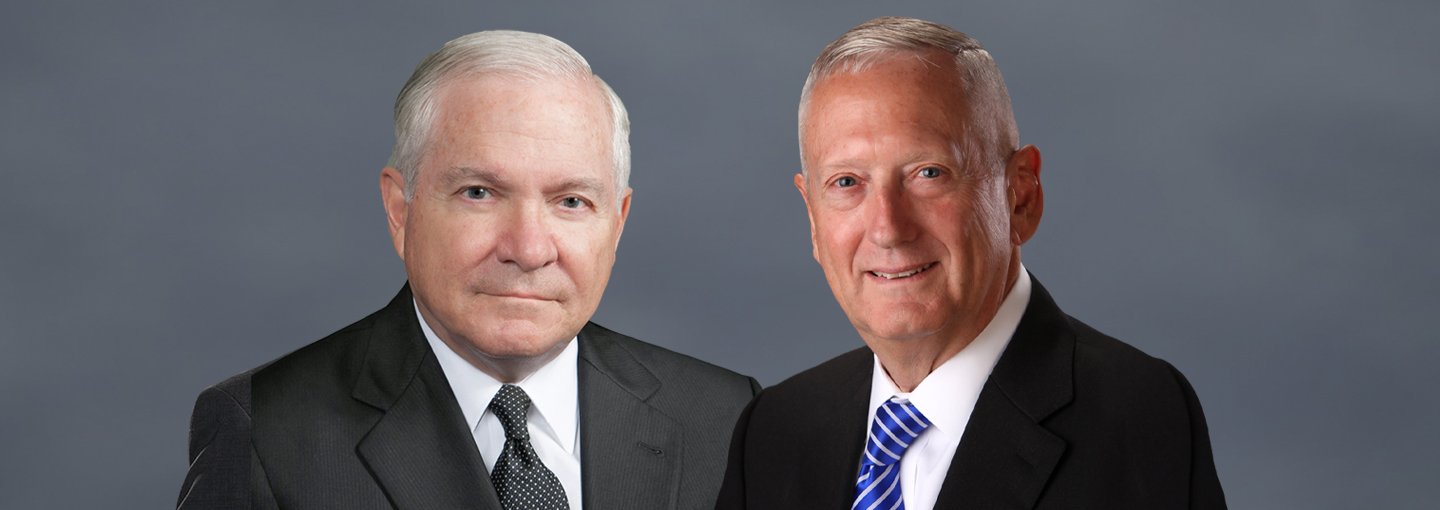 Former U.S. Secretaries of Defense Robert Gates and James Mattis Image - Robert Gates and James Mattis