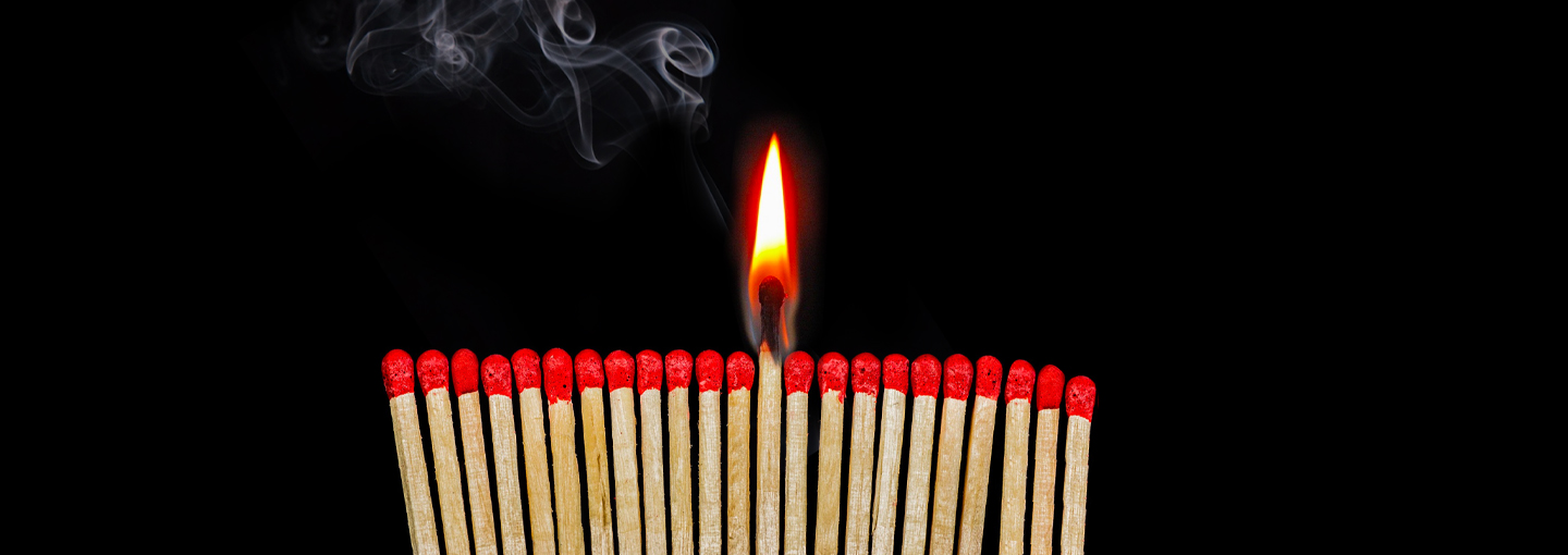 Image - matches against a black background