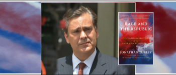 Image - the speaker and his book cover; background of colors smoke