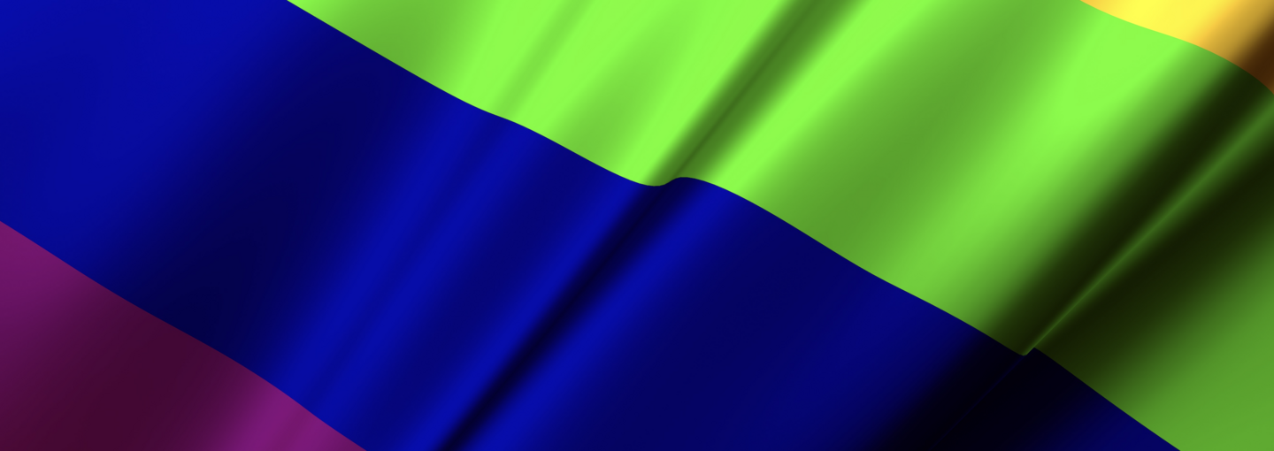 Image - detail of rainbow flag