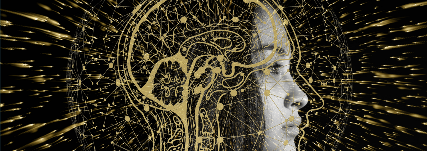 Flourishing in a New Normal Image - woman's brain illustration
