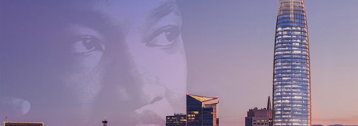 A Healthy Society Series: Ethics and Value in Health Crises Image - MLK and San Francisco skyline