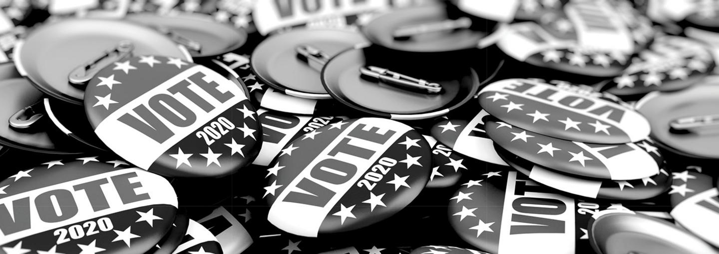 The 2020 Election with Tiffany Cross, Rick Wilson and Rich Thau Image - voter buttons