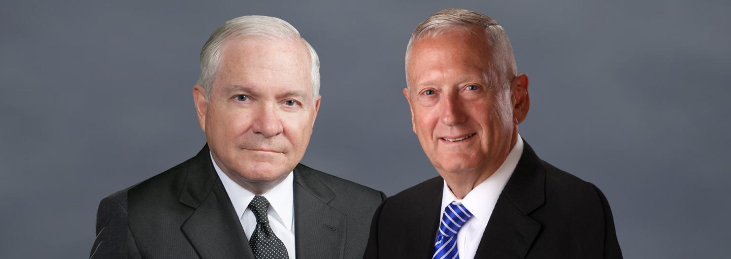 Former U.S. Secretaries of Defense Robert Gates and James Mattis Image - Robert Gates and James Mattis