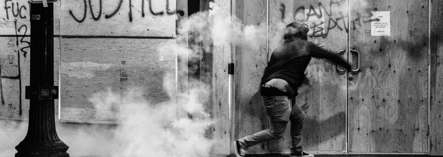 The Battle for Portland Image - Protestor in Portland, Oregon