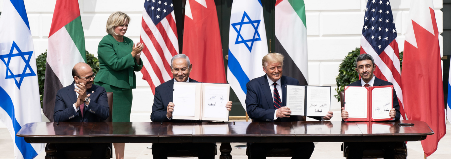 The UAE and Bahrain Deals With Israel Image - signing of diplomatic accords