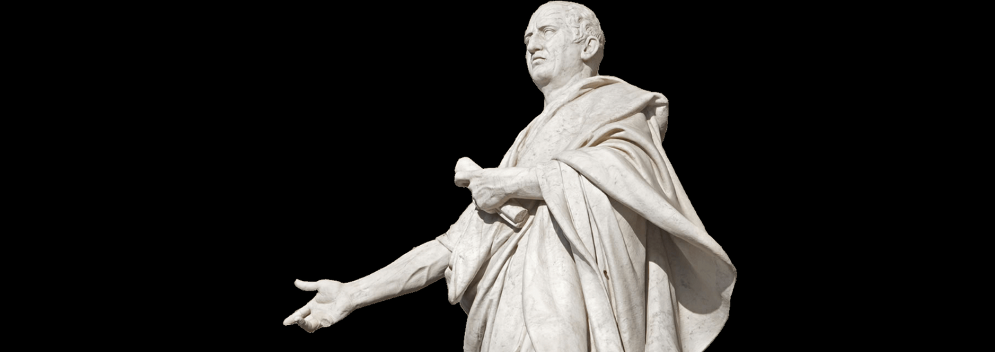 The Founders' First Principles: Learning from the Greeks and Romans Image - statue of Cicero
