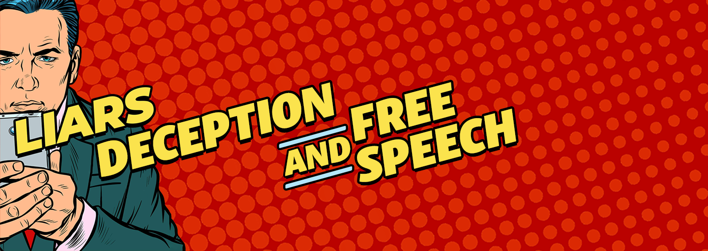 Cass Sunstein: Liars, Deception and Free Speech Image - man with smartphone