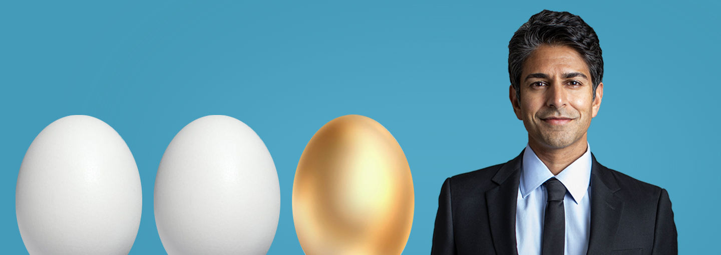 Suneel Gupta with DJ Patil: Convincing Others to Back Your Dreams Image - Suneel Gupta and eggs