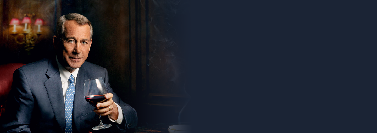 Former U.S. Speaker of the House John Boehner Image - John Boehner holding wine glass