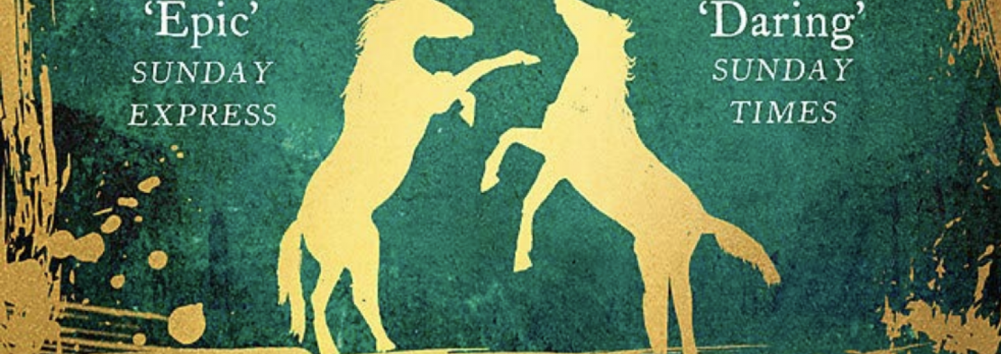Reading Californians Book Discussion: How Much of These Hills Is Gold Image - detail from book cover, illustration of two horses