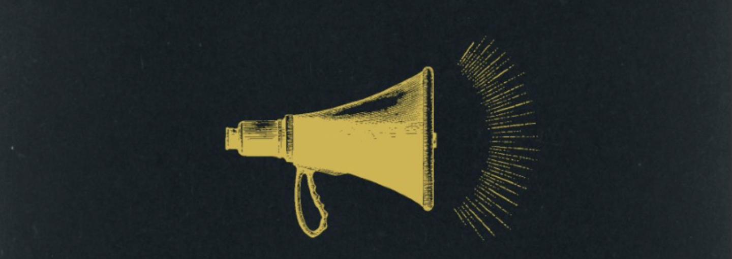 The History of Free Speech from Socrates to Social Media Image - blowhorn, detail from book cover of Free Speech