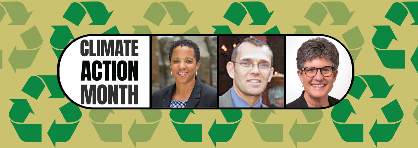 Is Recycling the Answer for Toxic Products? Image - speaker photos and recycle logo