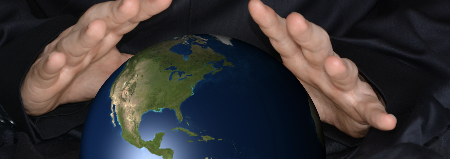 Image - Global map on crystal ball