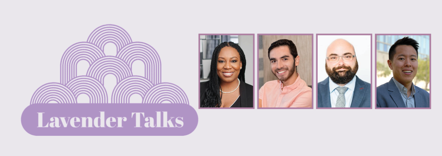 Lavender Talks: The Next Generation of LGBTQ+ Leadership Image - faces of panelists