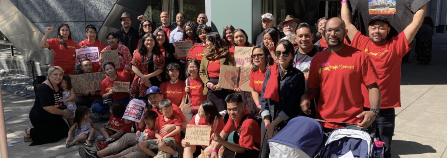 The Case for Ethnic Studies in California's Model Curriculum Image - people with signs