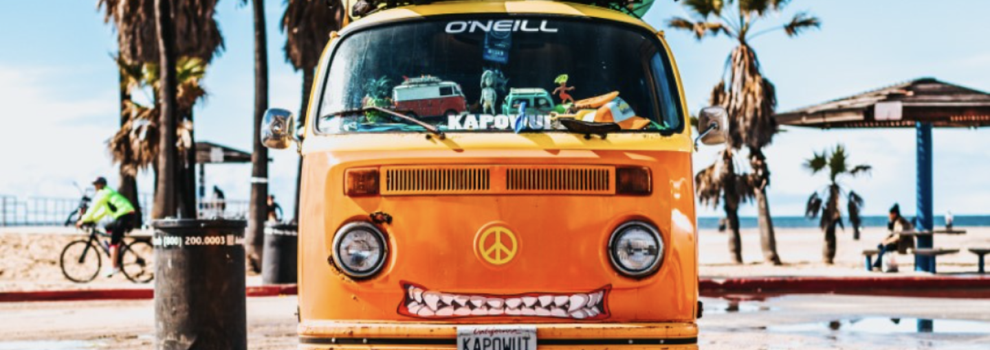 California Travel Secrets for Your Next Staycation Image - VW van with surfboards on top