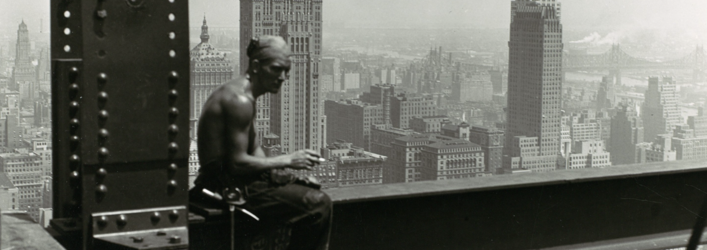 David Bodanis: The Power of Decency in a World Gone Mean Image - construction worker sitting on steel beam of Empire State Building