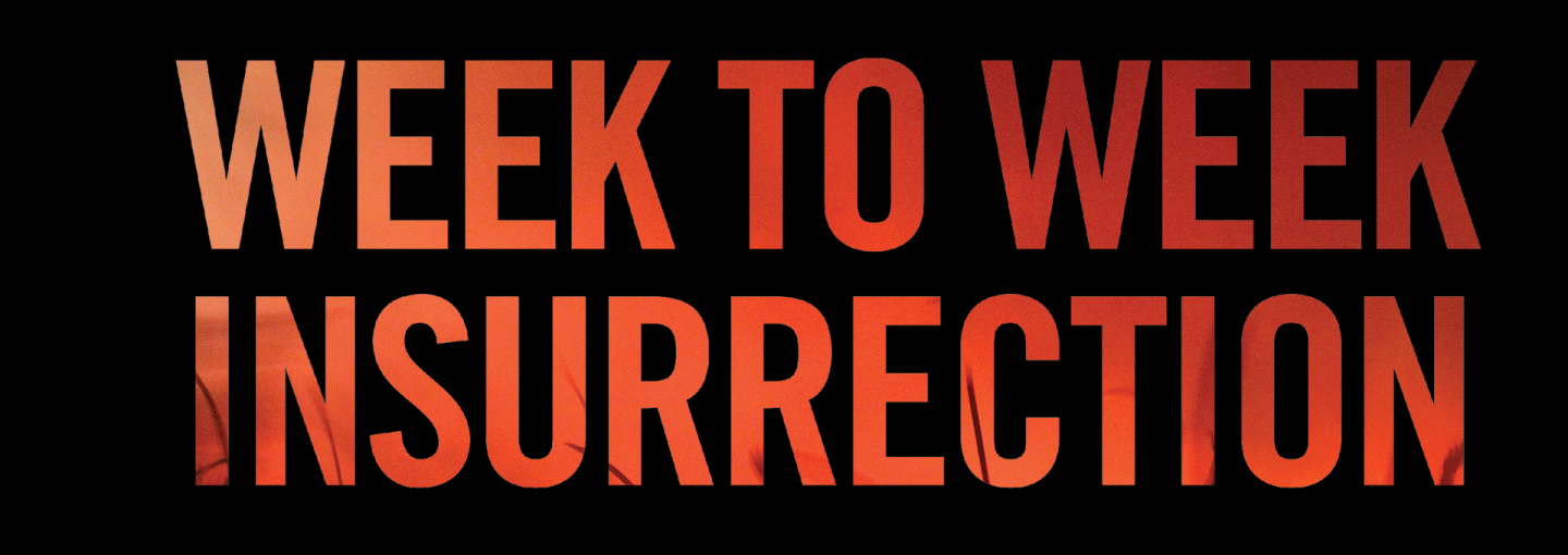 January 6 and the Next Insurrection: A Week to Week Political Roundtable Special Image - Orange text of Week to Week Insurrection