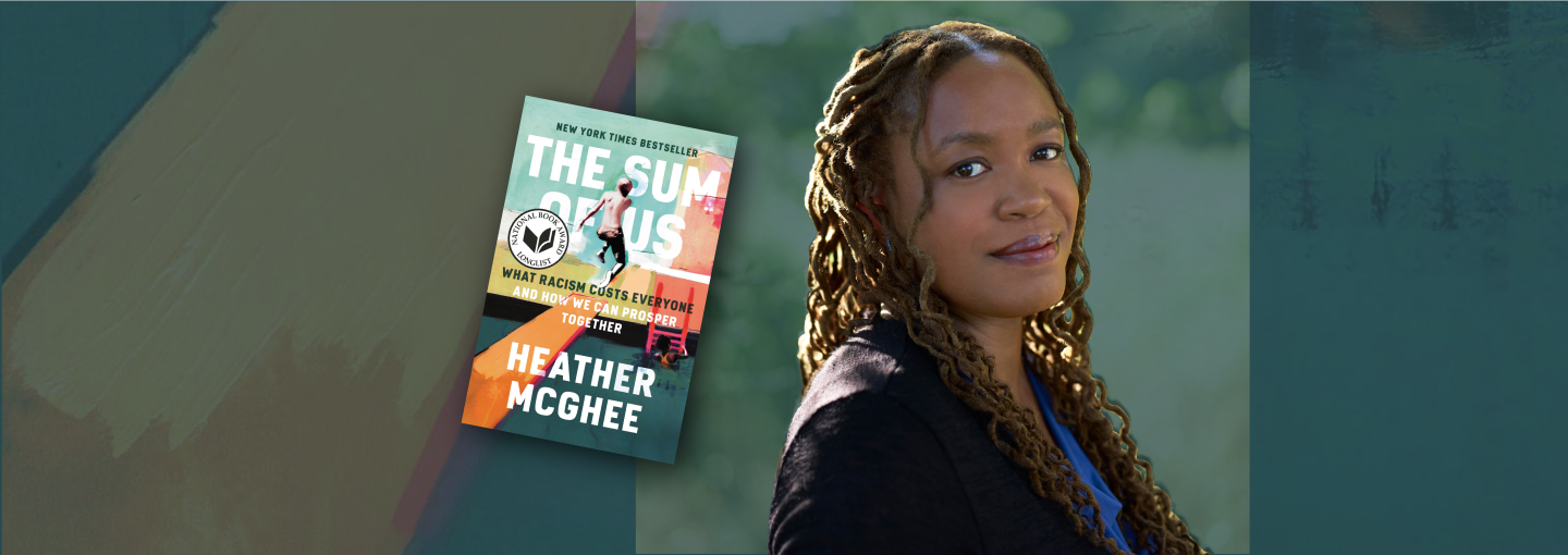 Heather McGhee: What Racism Costs Everyone Image - Heather McGhee and cover of her book