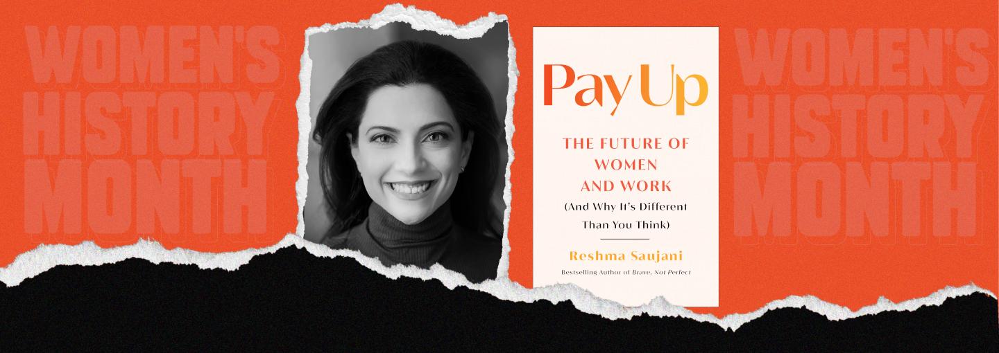 Reshma Saujani: Confronting the "Big Lie" of Corporate Feminism Image - Reshma Saujani and her book cover