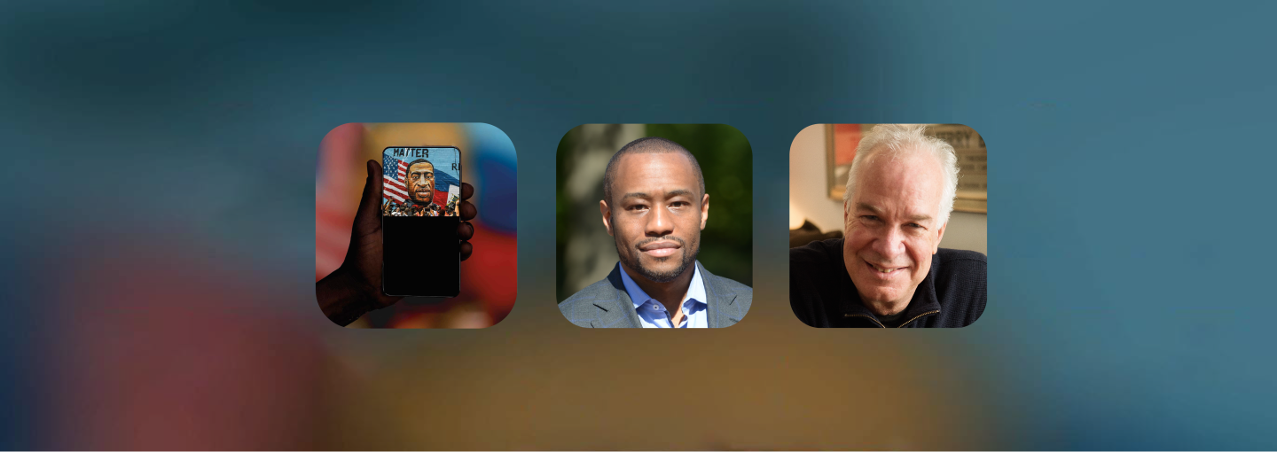 Marc Lamont Hill and Todd Brewster: Technology, Social Media, and the Fight for Racial Justice Image - Marc Lamont Hill and Todd Brewster and a smartphone