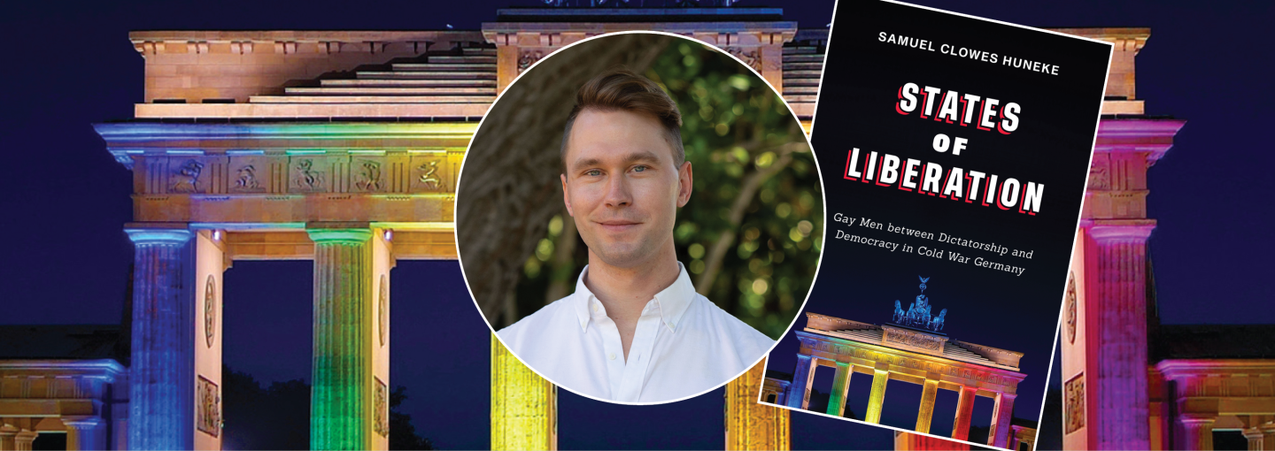State of Liberation: Gay Men in Cold War Germany Image - speaker photo and detail from book cover