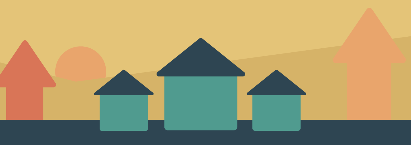 Image - illustration of houses and arrows