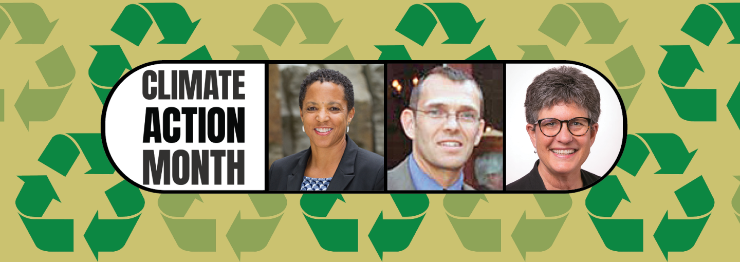 Is Recycling the Answer for Toxic Products? Image - speaker photos and recycle logo