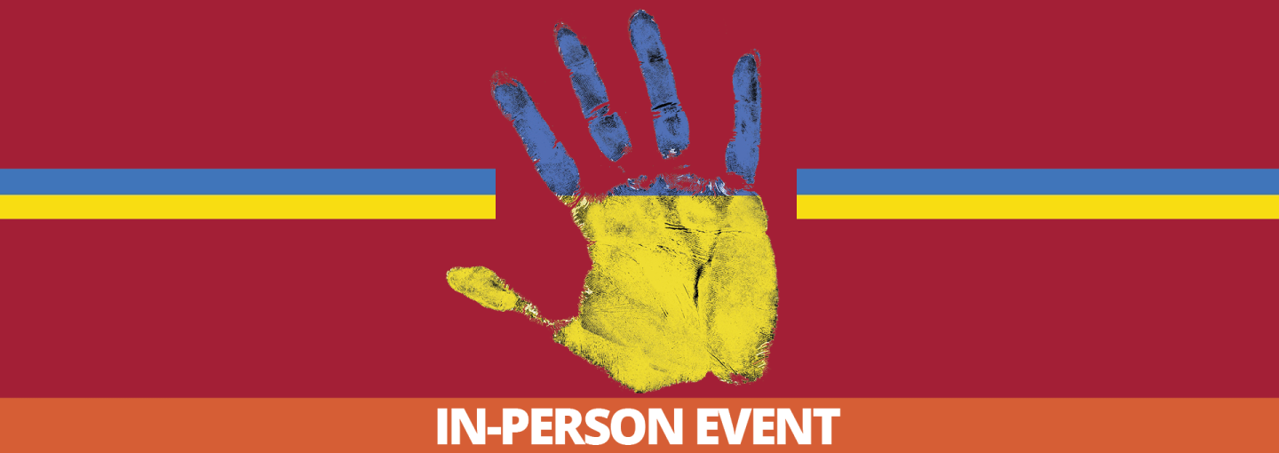 Ukraine's Patriotism, Putin's Brutality and World Empathy Image - hand in colors of Ukraine flag