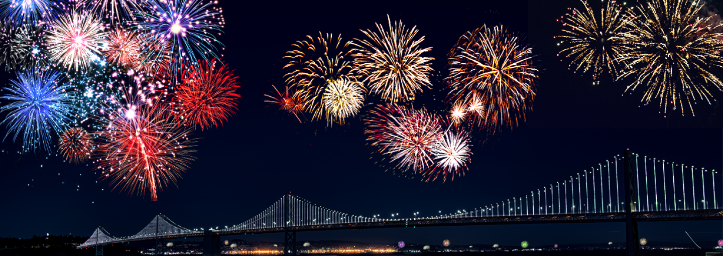 2023 New Year's Eve Bay Lights Mixer: New Year. New You. Image - fireworks