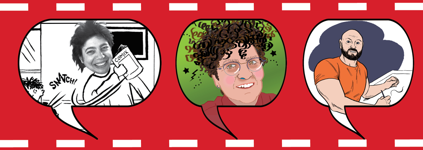 Image - illustrations of speaker photos in word ballons