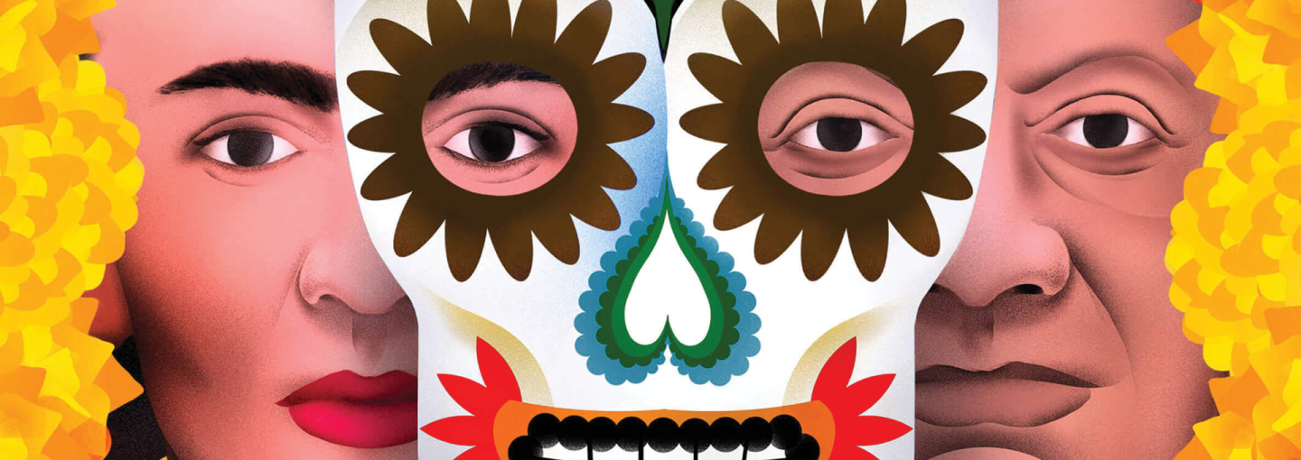 El Ultímo Sueño de Frida y Diego: Iconic Artists for Fashion,Art and Opera Image - Illustrated by Brian Stauffer; image provided by SF Opera.