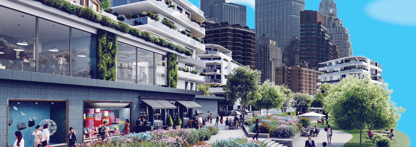 Empty Spaces and Hybrid Places: The Pandemic's Lasting Impact on Real Estate Image - city illustration