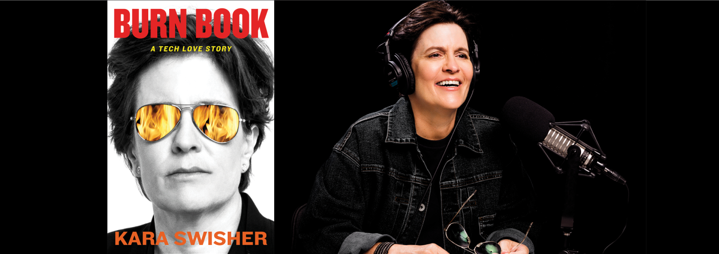 Kara Swisher with Reid Hoffman: Silicon Valley's Burn Book Image - Kara Swisher and her book cover