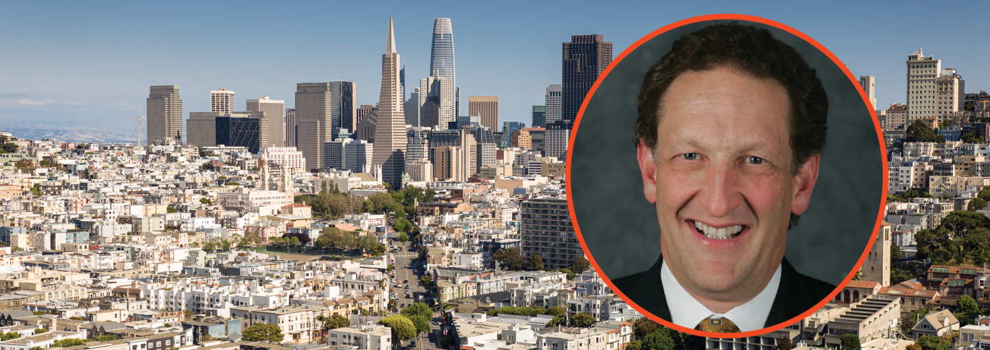 Larry Baer, San Francisco Giants CEO: Betting Big on the City Image - Larry Baer and San Francisco skyline