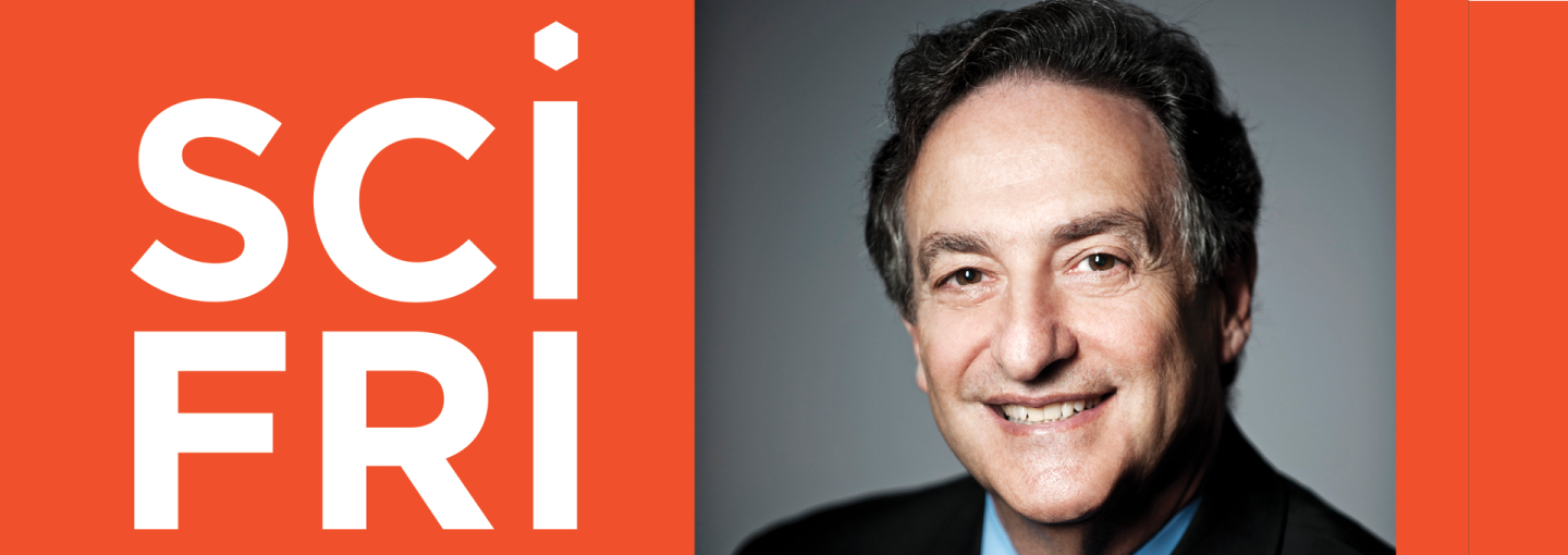 An Evening with 'Science Friday''s Ira Flatow Image - Ira Flatow and Science Friday logo