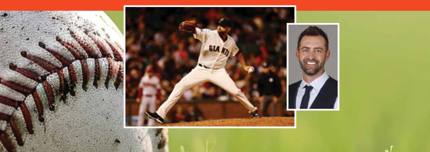 Jeremy Affeldt: Pitching in the Big Leagues—Physical, Psychological and Strategic Aspects Image - the speaker and a baseball
