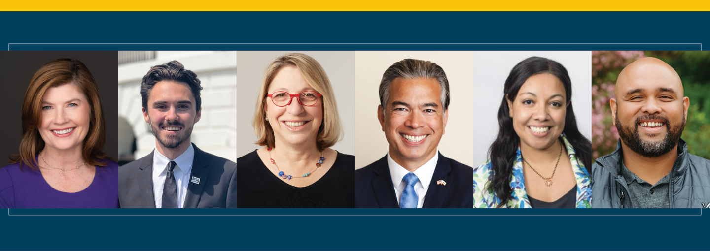The Future of Gun Violence Prevention, with Rob Bonta, David Hogg, and Leaders in the Fight for Safety Image - the speakers