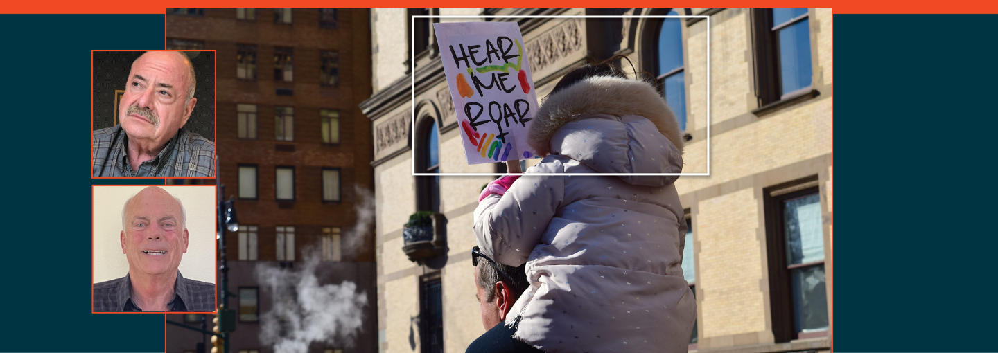 The History of Political Resistance—And What Lessons Can We Apply to Today's Democratic Crisis? Image - the speakers and protesters