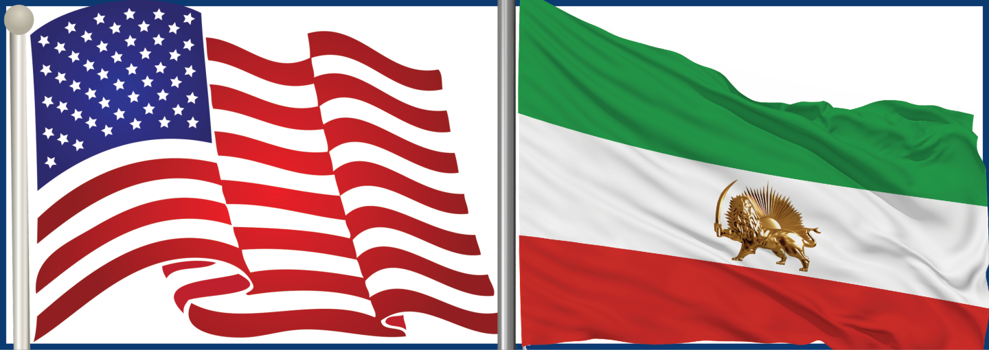Image - flags of Iran and United States