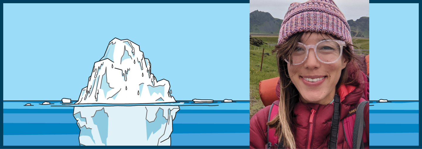 Image - the speaker and illustration of iceberg