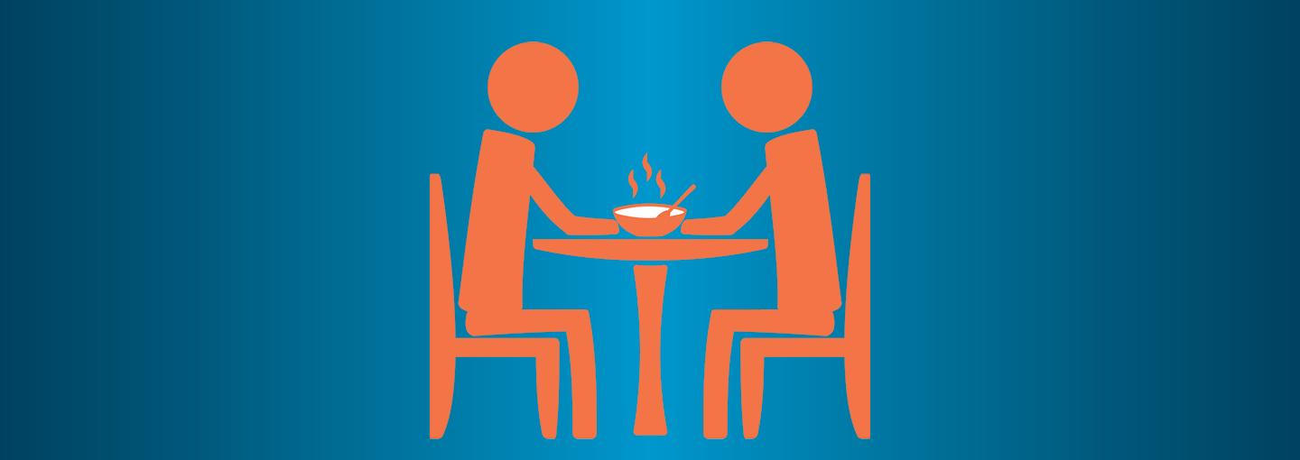 Image - two figures on a date