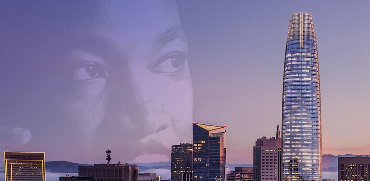 Image - MLK and San Francisco skyline