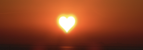 Image - heart-shaped sun