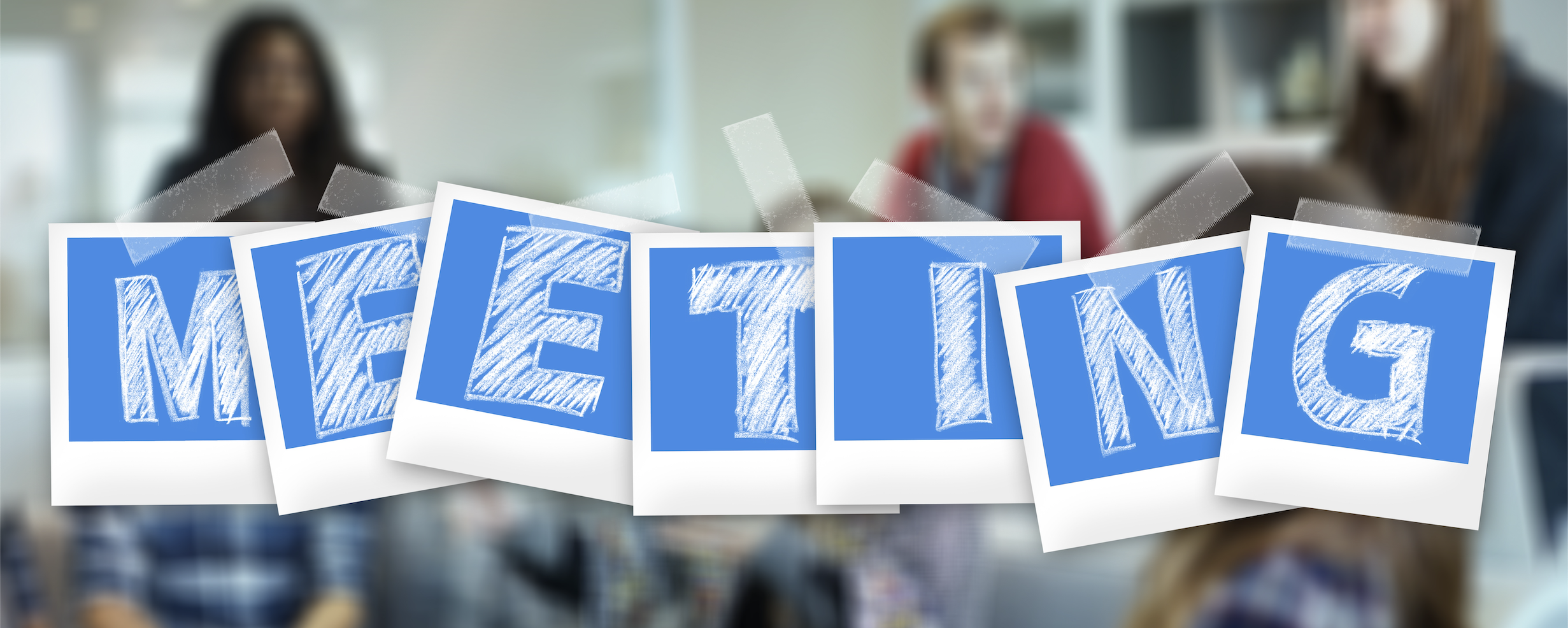 image - text plus people in a meeting