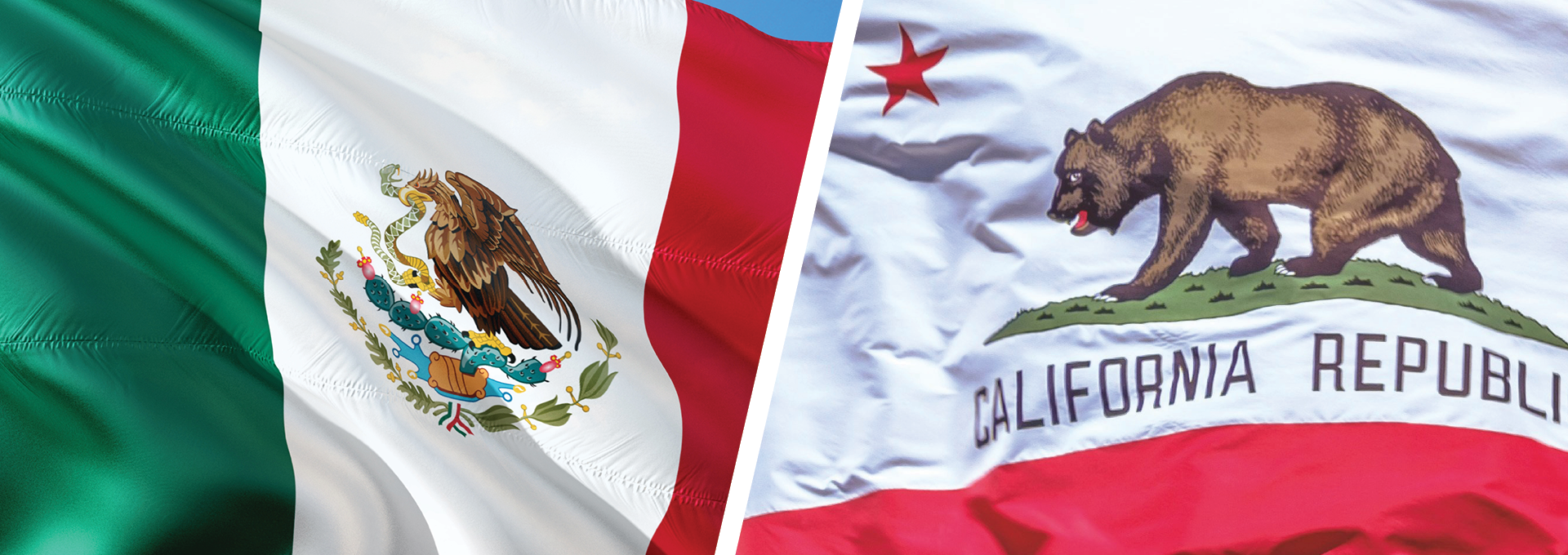 Image - Mexico and California flags