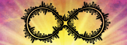 Image - figure-8 of a city silhouette