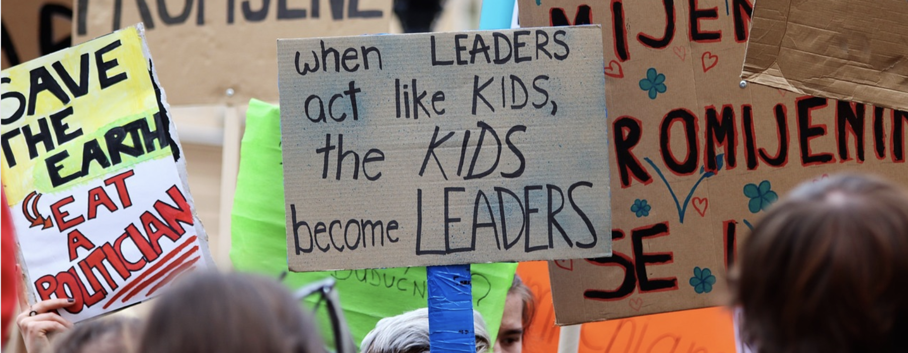 Image - signs at climate demonstration